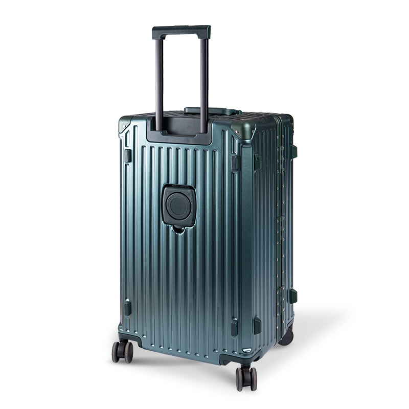 Bagáiste fráma alúmanaim durable seach-mhór le calafort muirir USB le haghaidh taistil idirnáisiúnta