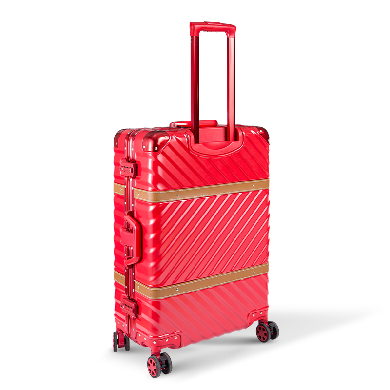 Spinner nua inbhainte Bagáiste faiseanta seanré le rothaí atá frithsheasmhach in aghaidh na bhfear agus na mban-oiriúnach le haghaidh taistil