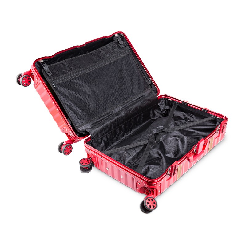 Spinner nua inbhainte Bagáiste faiseanta seanré le rothaí atá frithsheasmhach in aghaidh na bhfear agus na mban-oiriúnach le haghaidh taistil